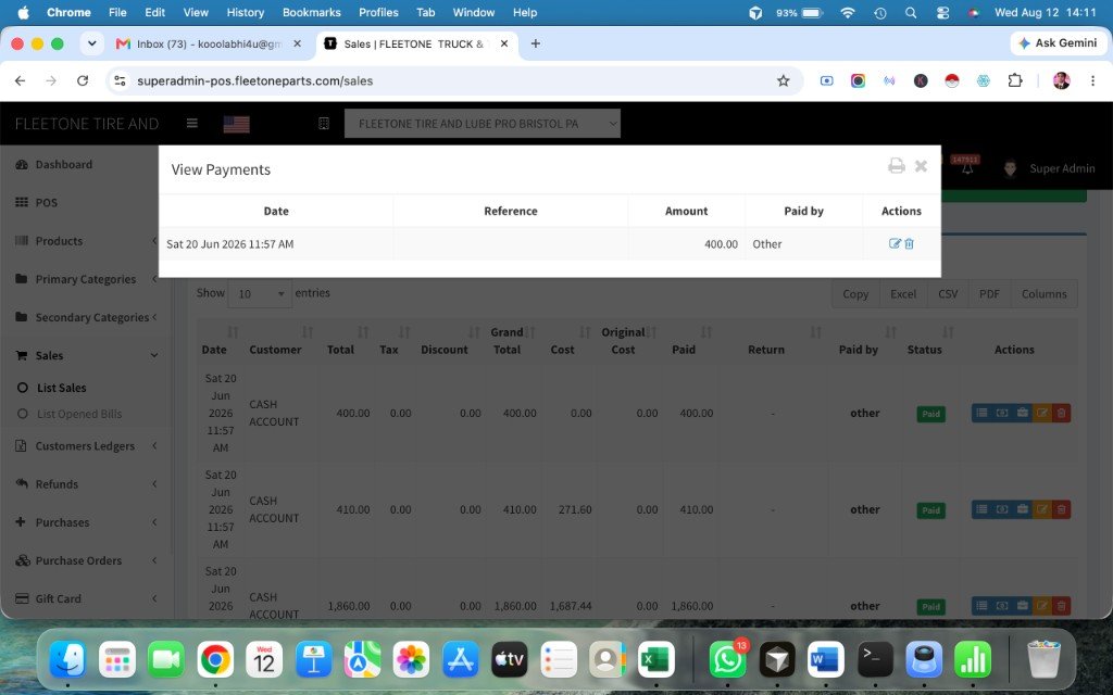 Purchase Orders to Vendors